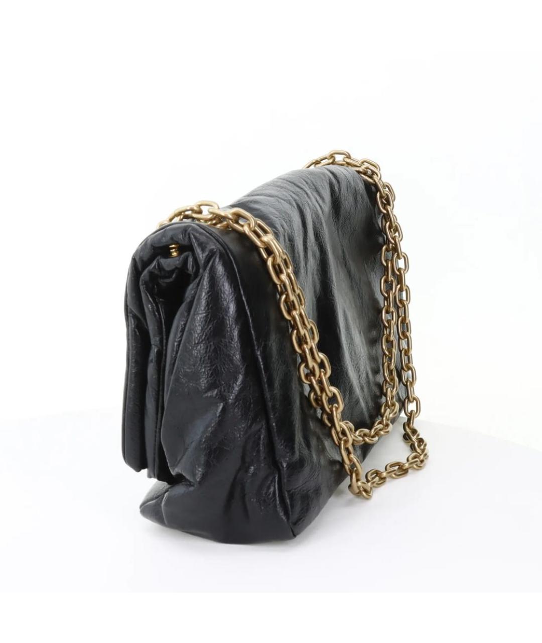 BALENCIAGA Черная кожаная сумка с короткими ручками, фото 3