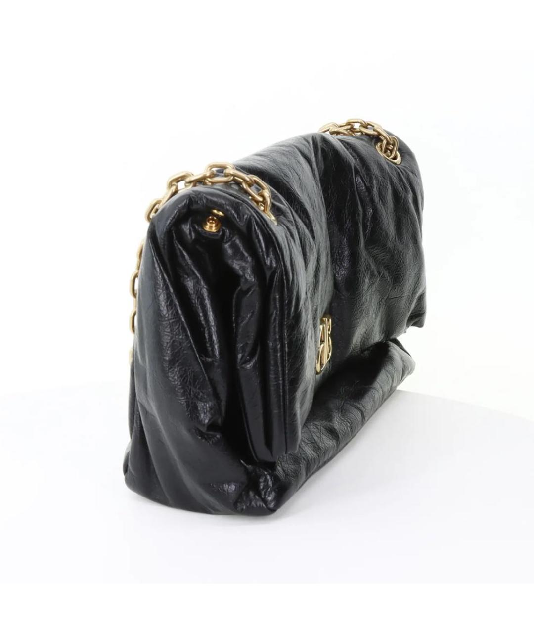 BALENCIAGA Черная кожаная сумка с короткими ручками, фото 2