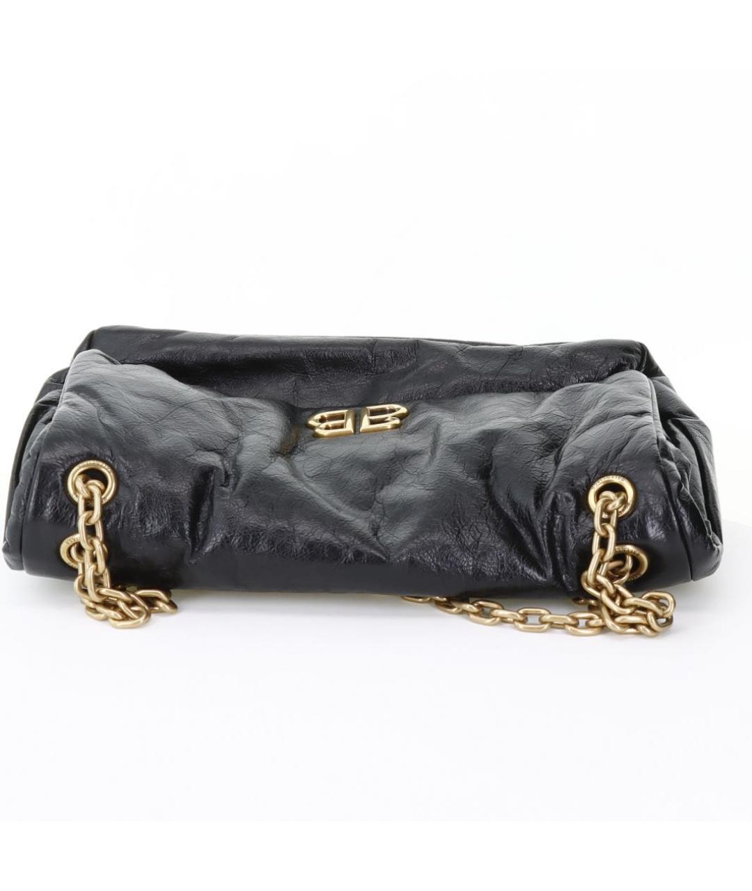 BALENCIAGA Черная кожаная сумка с короткими ручками, фото 5