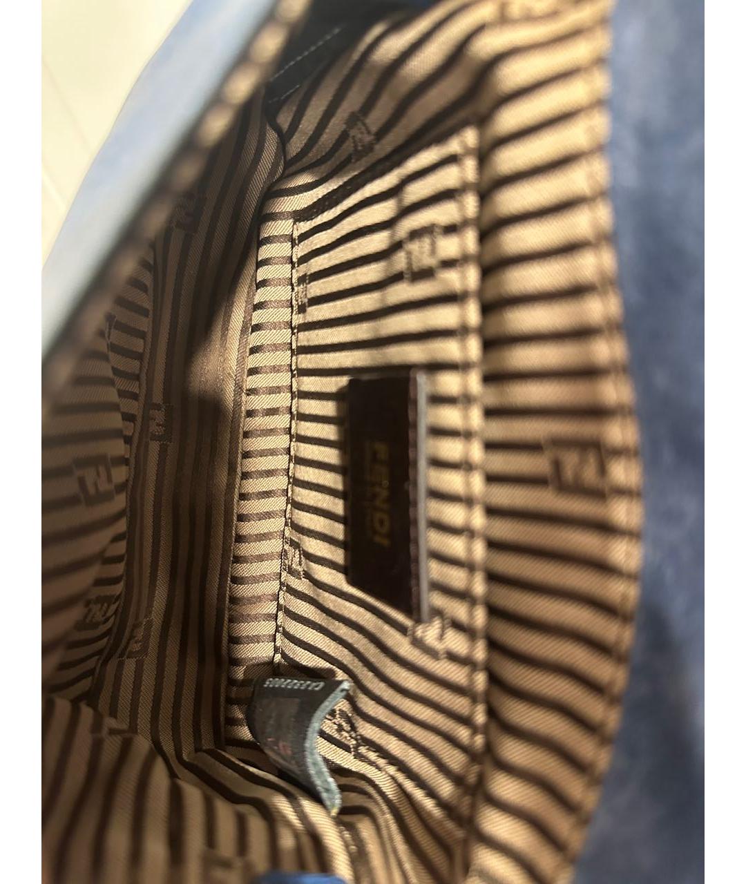 FENDI Синяя кожаная сумка через плечо, фото 8