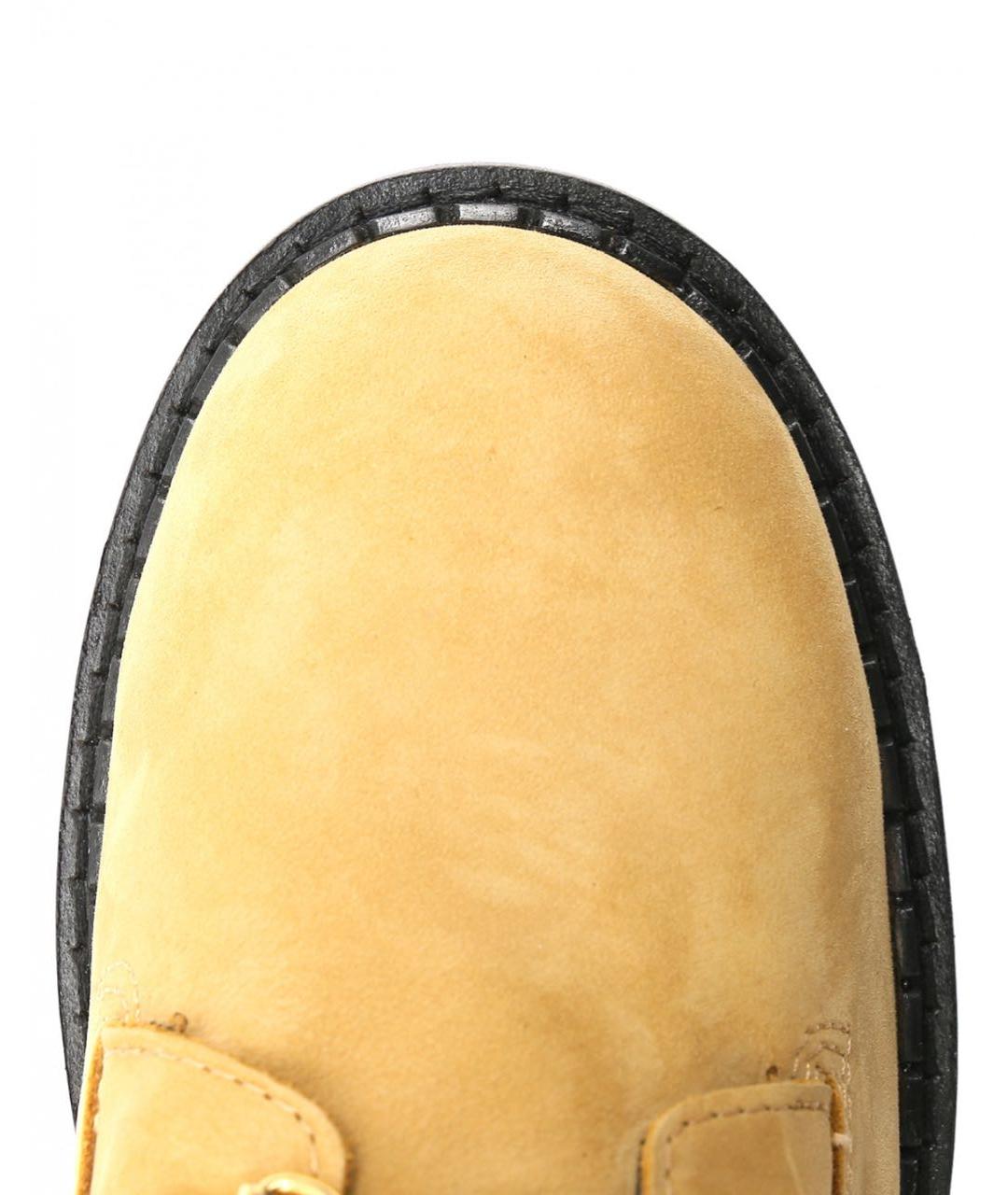 MOSCHINO Желтые нубуковые ботинки, фото 4