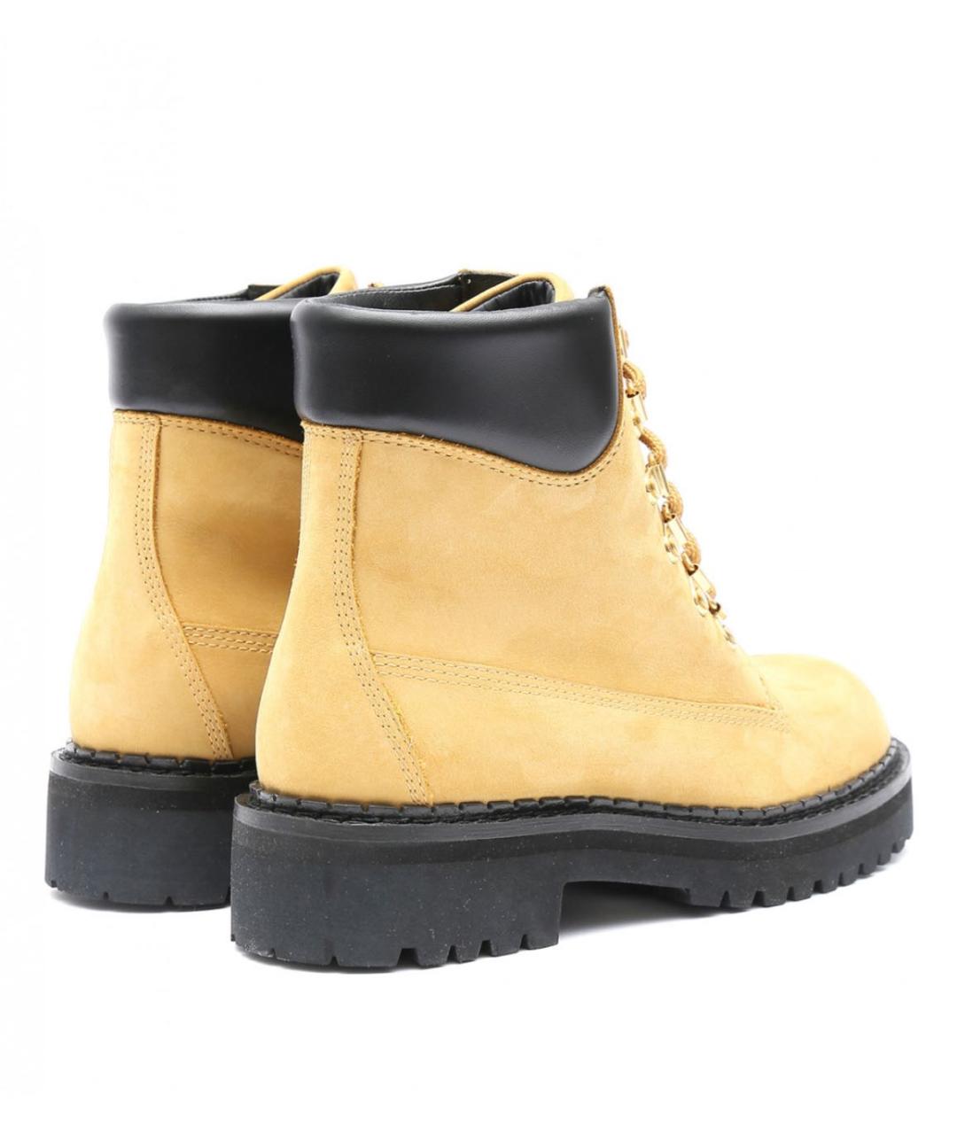 MOSCHINO Желтые нубуковые ботинки, фото 3