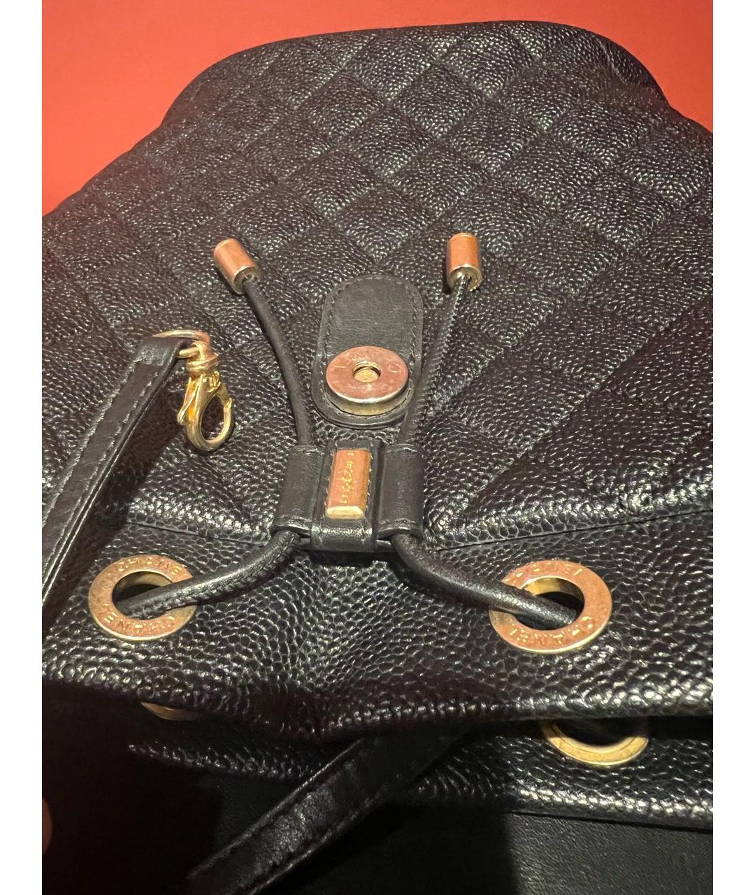 CHANEL Черный кожаный рюкзак, фото 3