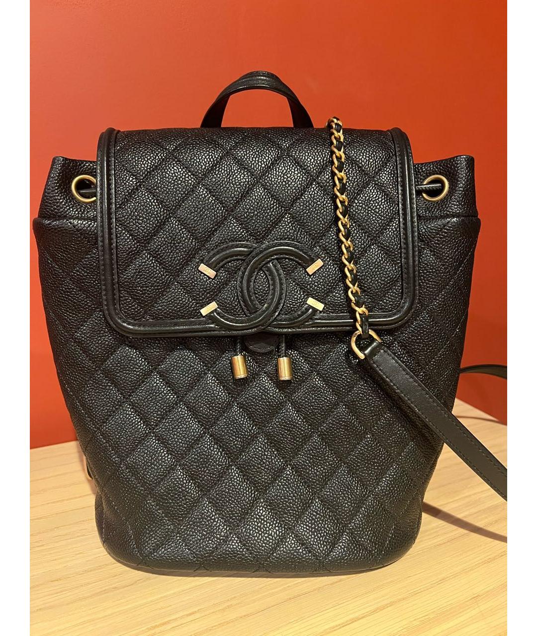 CHANEL Черный кожаный рюкзак, фото 9