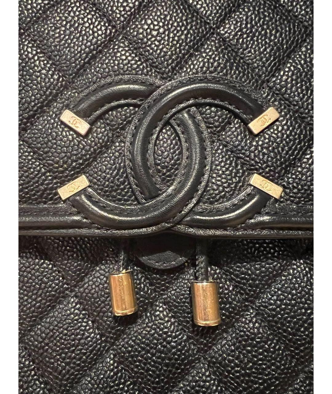 CHANEL Черный кожаный рюкзак, фото 4