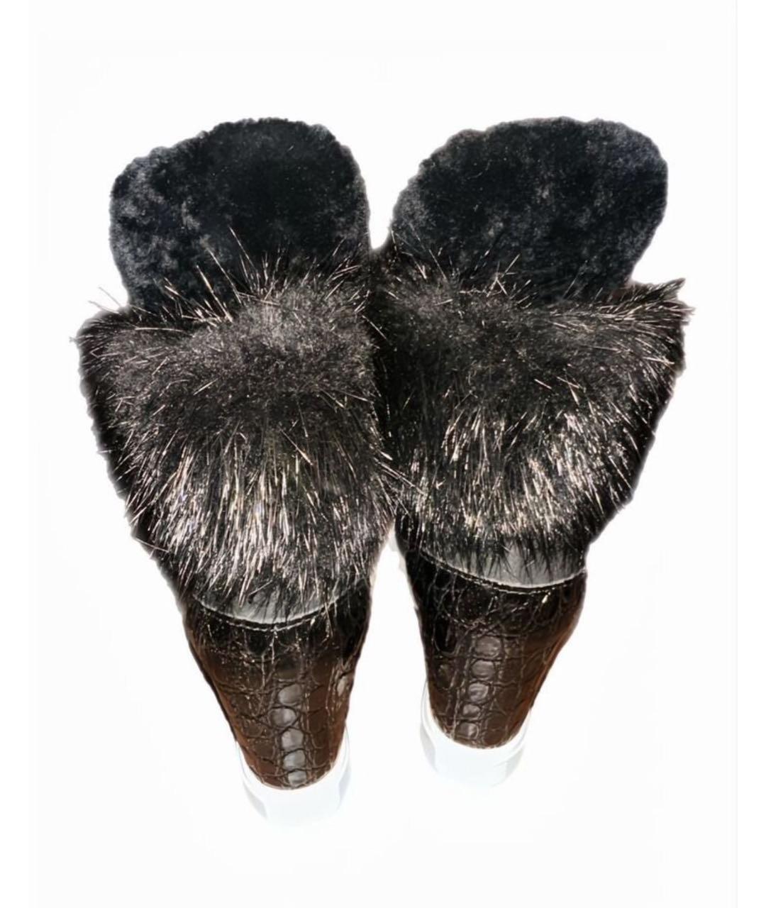 GIUSEPPE ZANOTTI DESIGN Черные замшевые кеды, фото 4