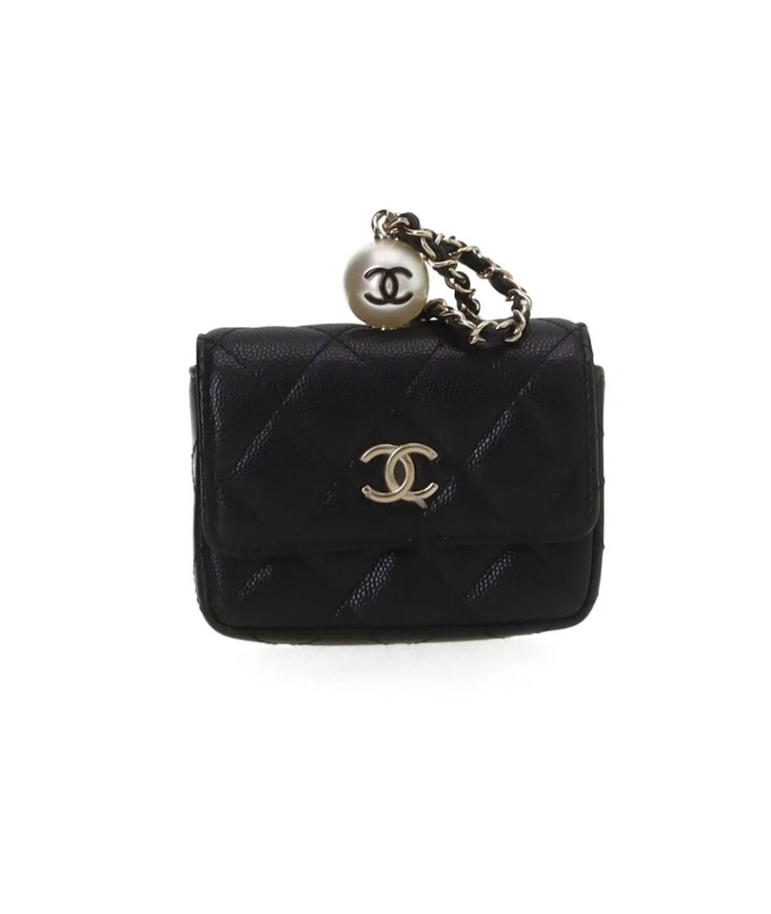 CHANEL Черная кожаная сумка через плечо, фото 8