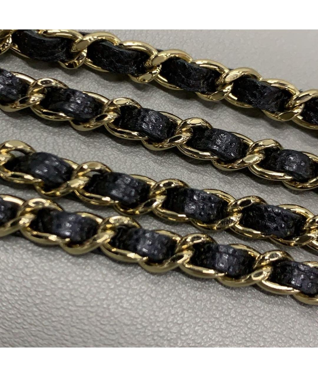 CHANEL Черная кожаная сумка через плечо, фото 7