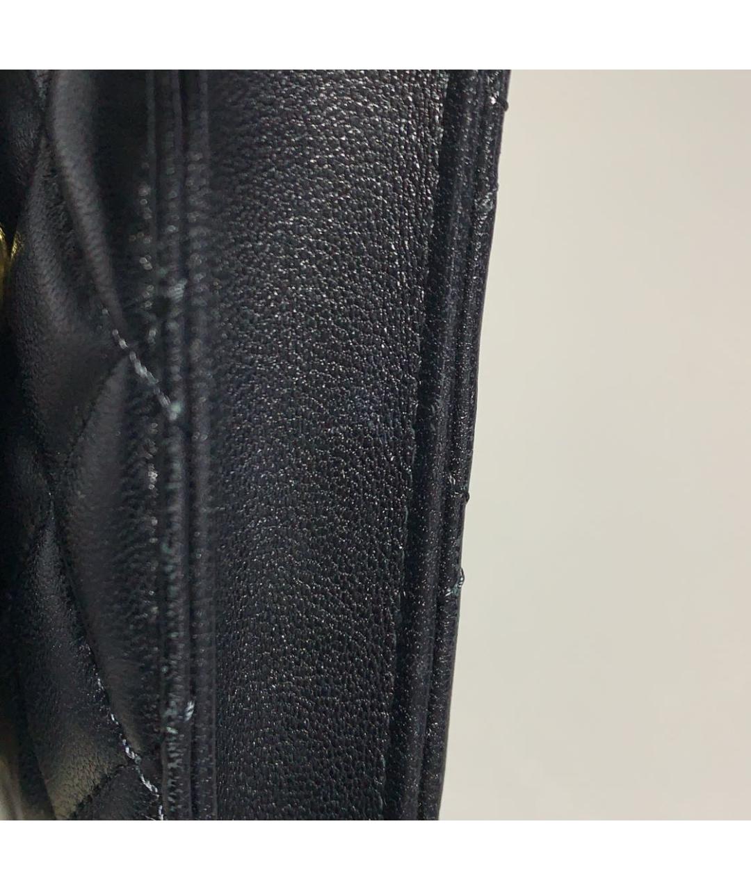 CHANEL Черная кожаная сумка через плечо, фото 5