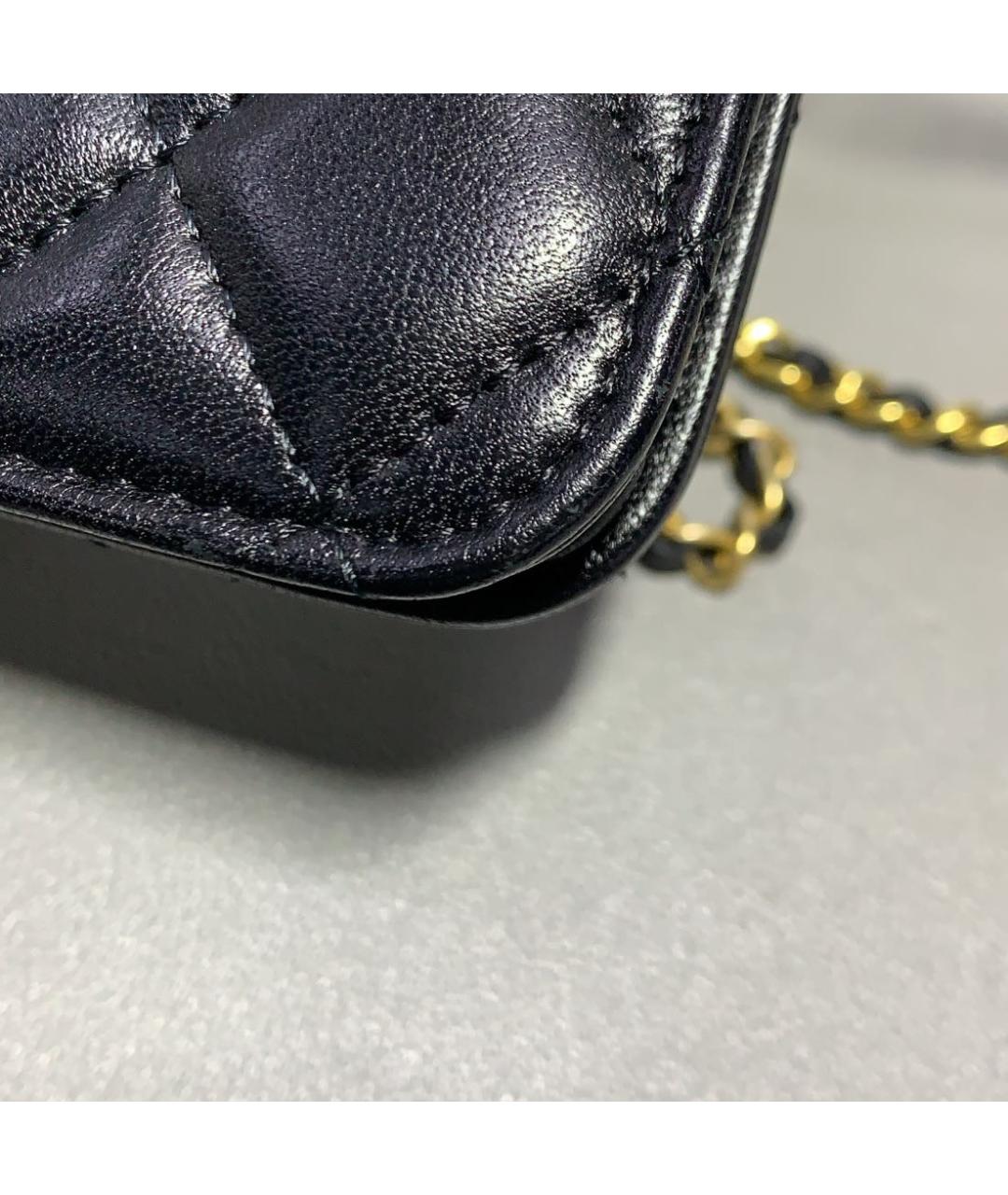 CHANEL Черная кожаная сумка через плечо, фото 4