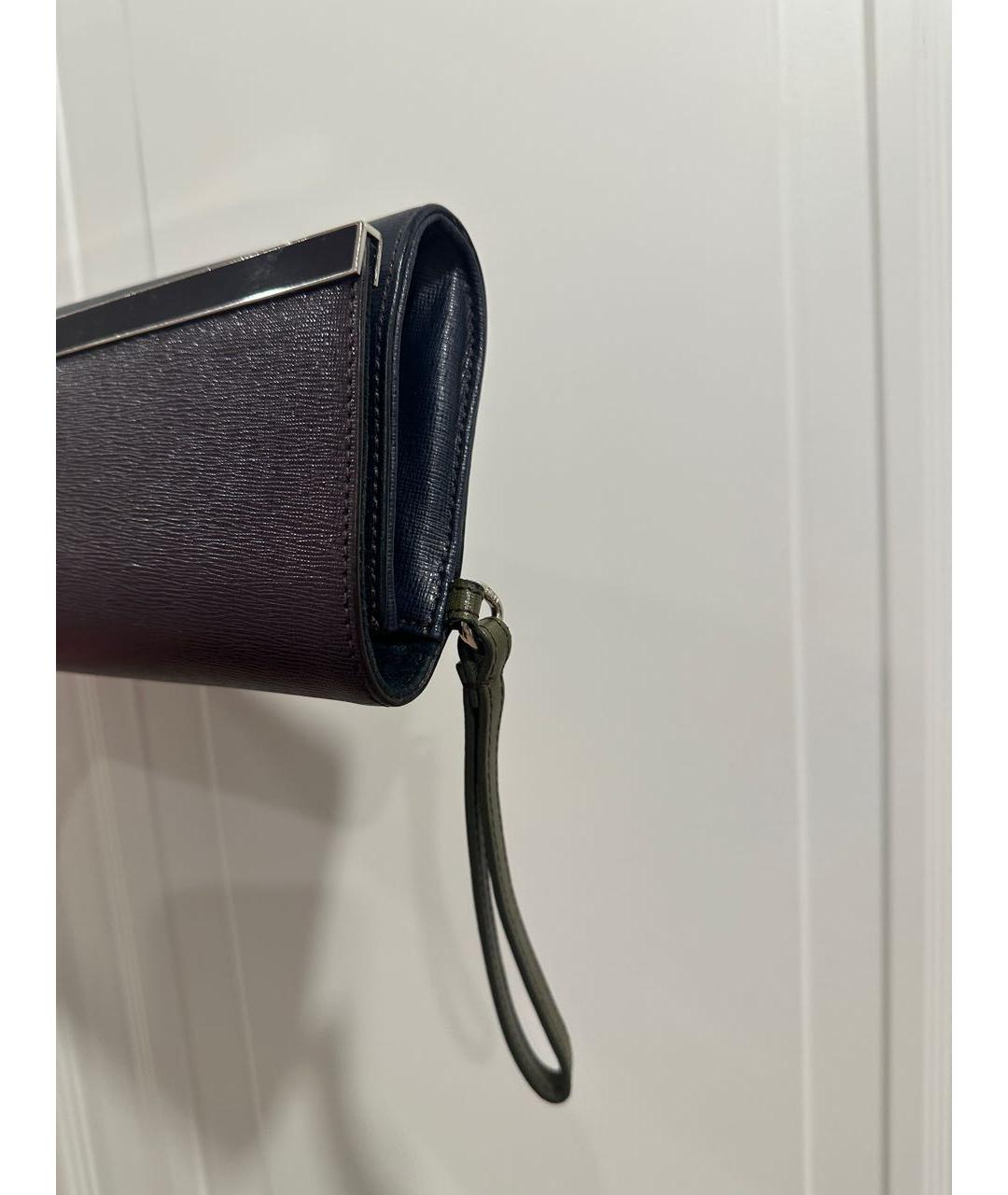 FENDI Бордовая кожаная сумка с короткими ручками, фото 4