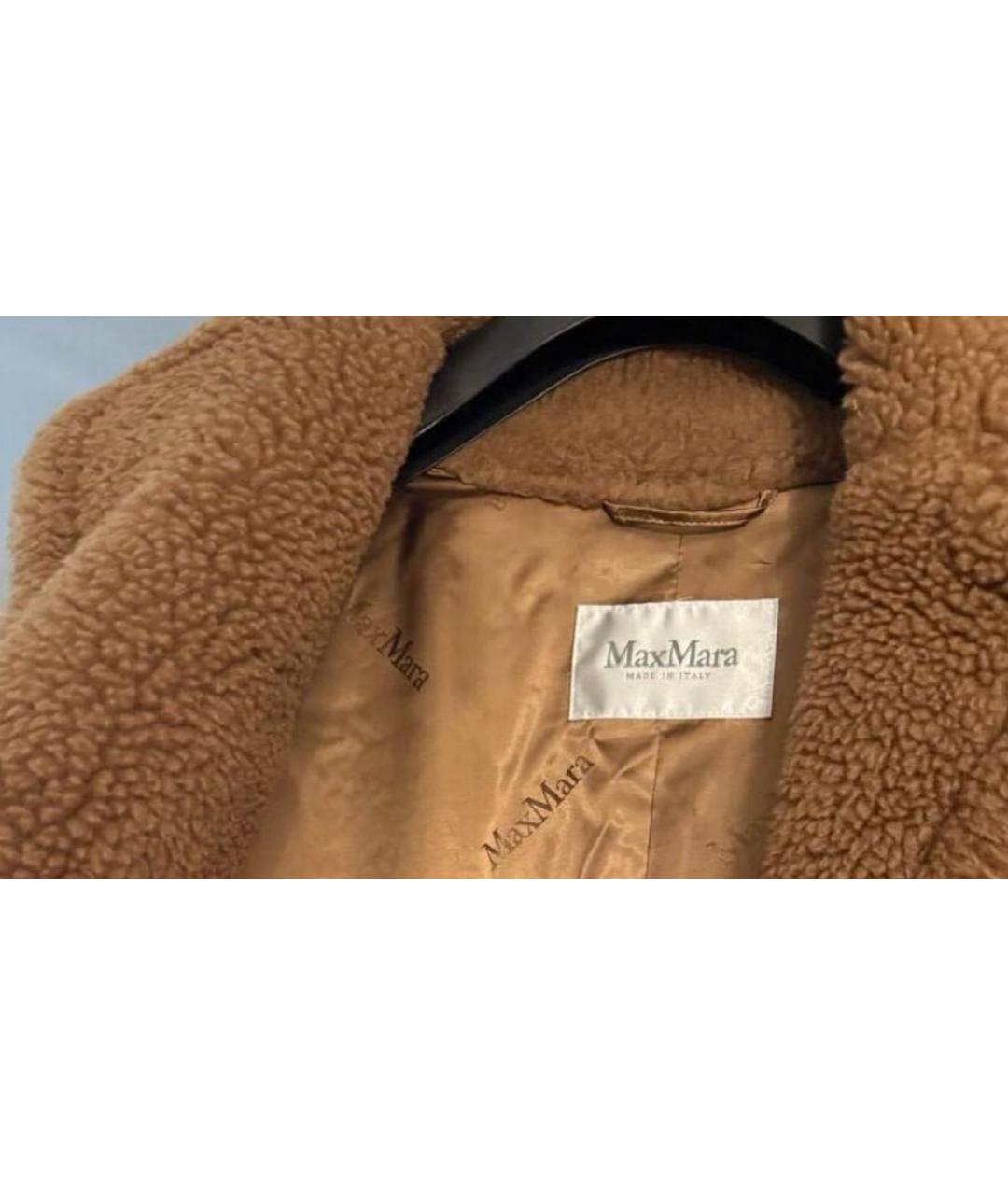 MAX MARA Коричневая шерстяная шуба, фото 5