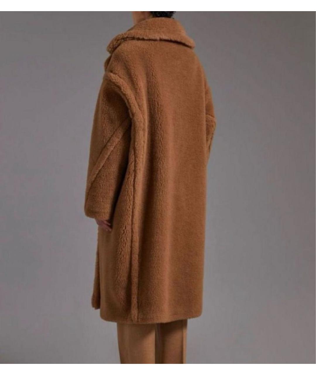 MAX MARA Коричневая шерстяная шуба, фото 3
