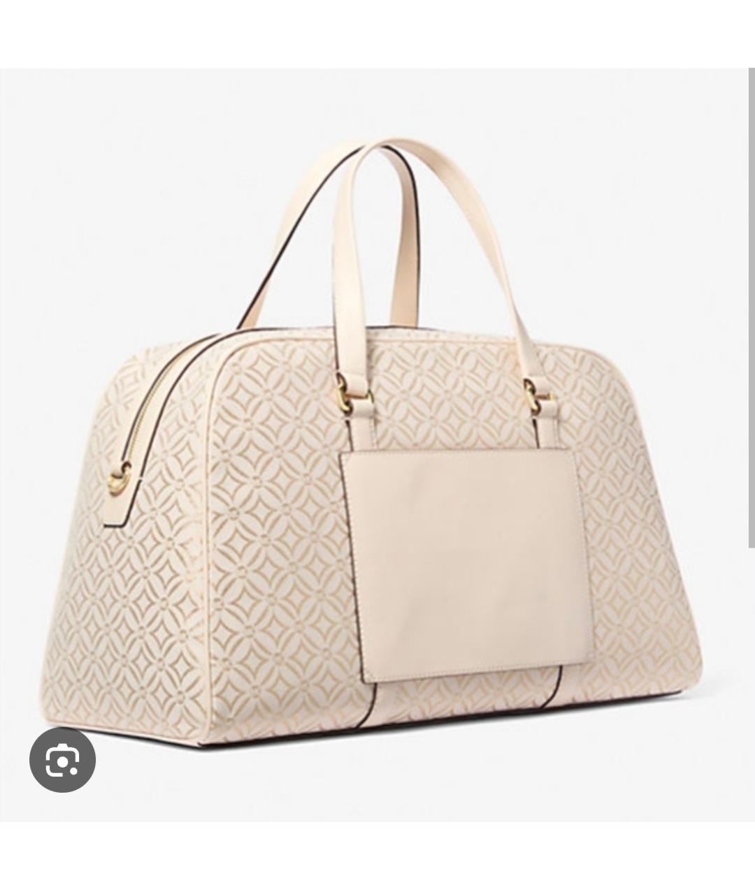 MICHAEL KORS Бежевая жаккардовая дорожная/спортивная сумка, фото 2