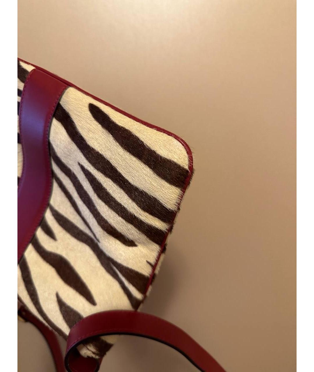 GUCCI Бордовая кожаная сумка через плечо, фото 7