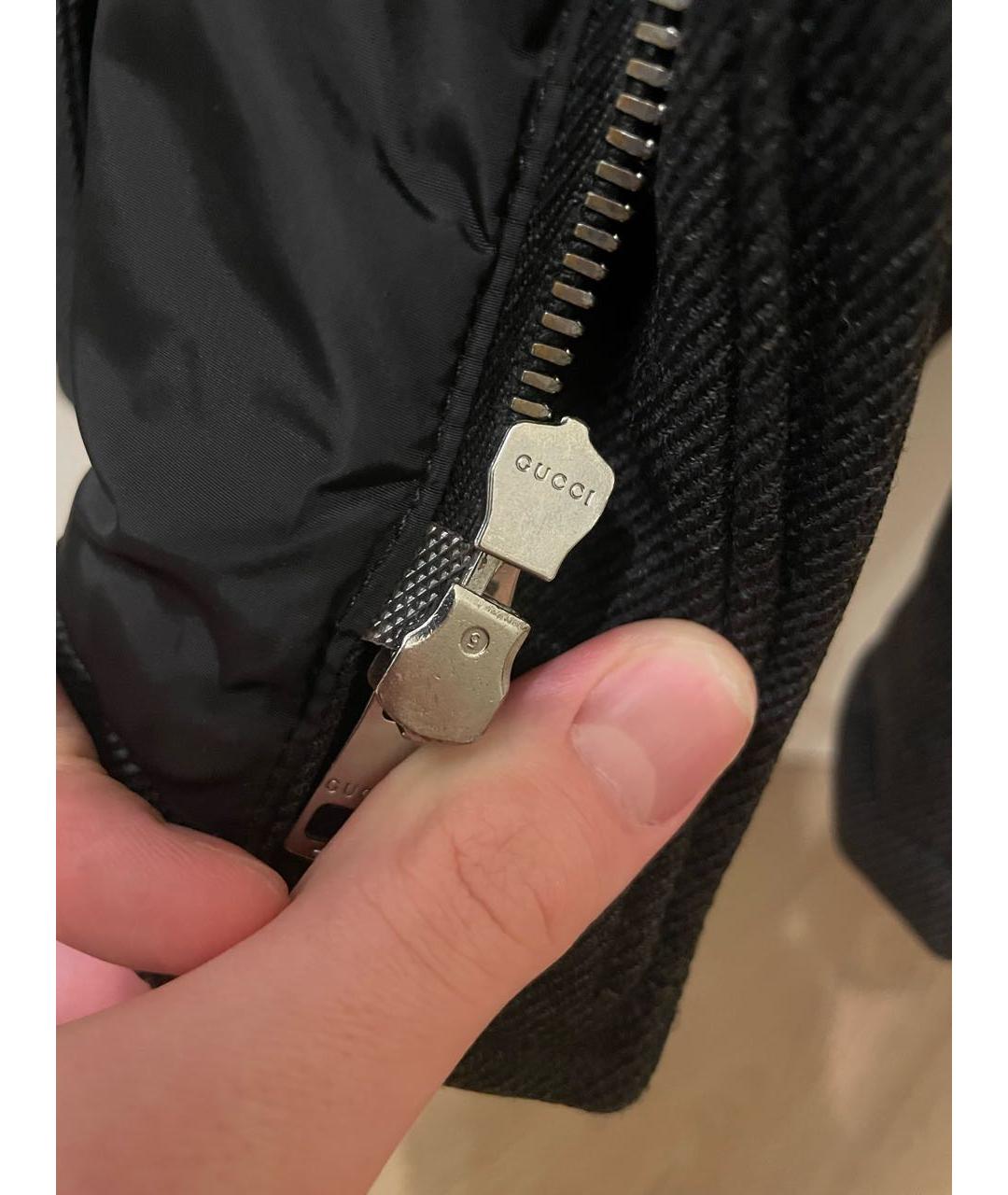 GUCCI Серый полиэстеровый пуховик, фото 4