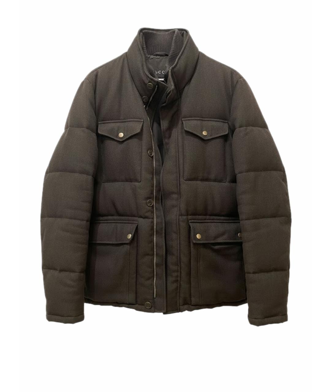 GUCCI Серый полиэстеровый пуховик, фото 1