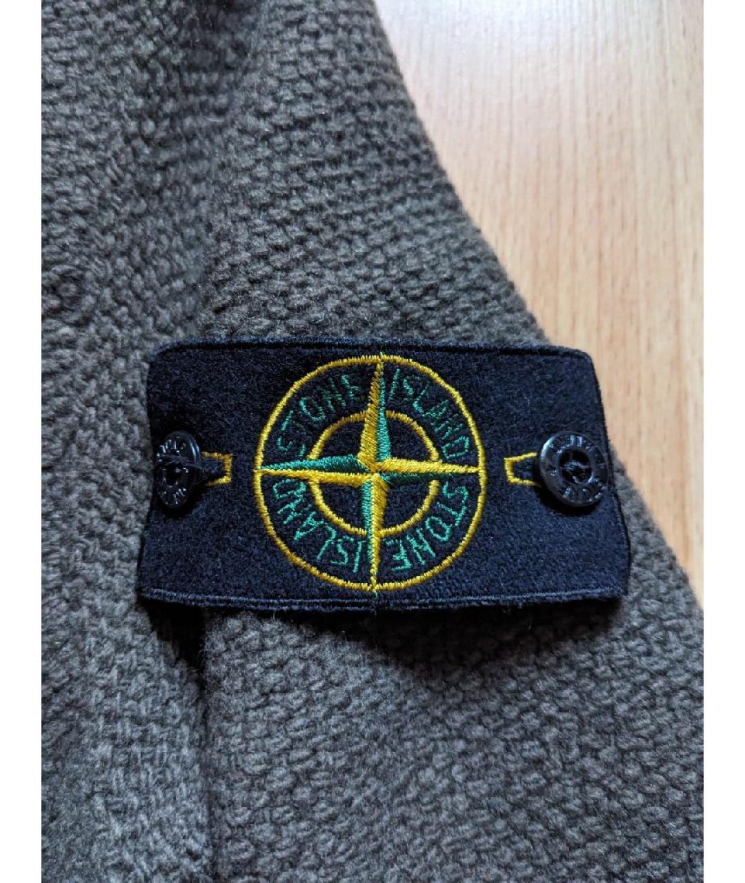 STONE ISLAND Коричневая шерстяная куртка, фото 5
