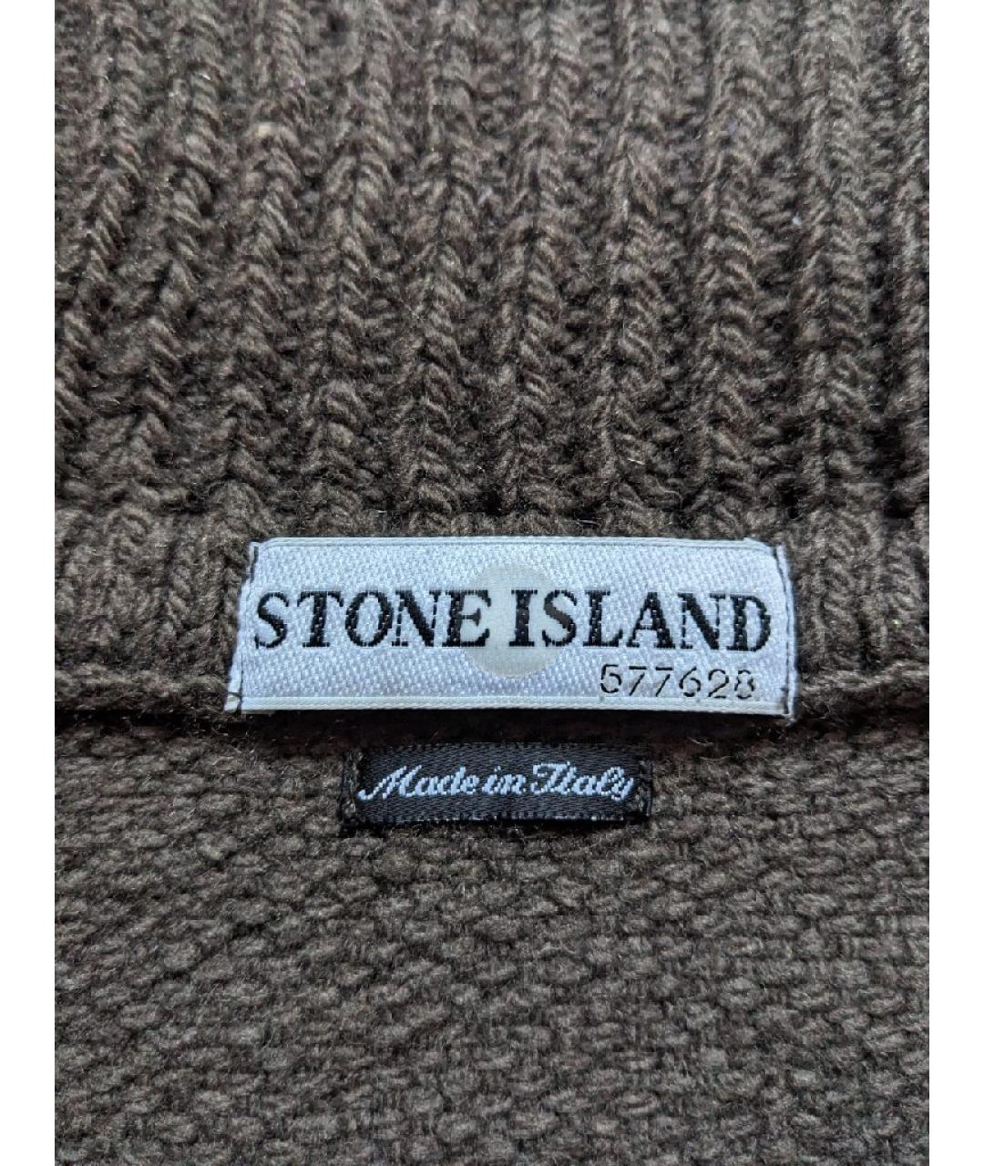 STONE ISLAND Коричневая шерстяная куртка, фото 4