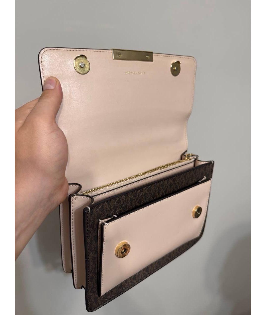 MICHAEL KORS Коричневая кожаная сумка через плечо, фото 4