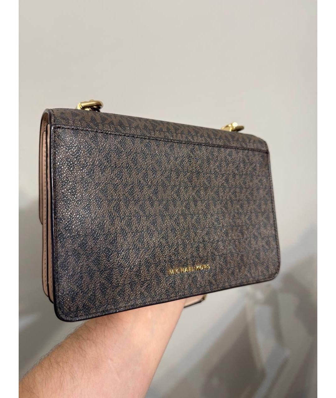 MICHAEL KORS Коричневая кожаная сумка через плечо, фото 3