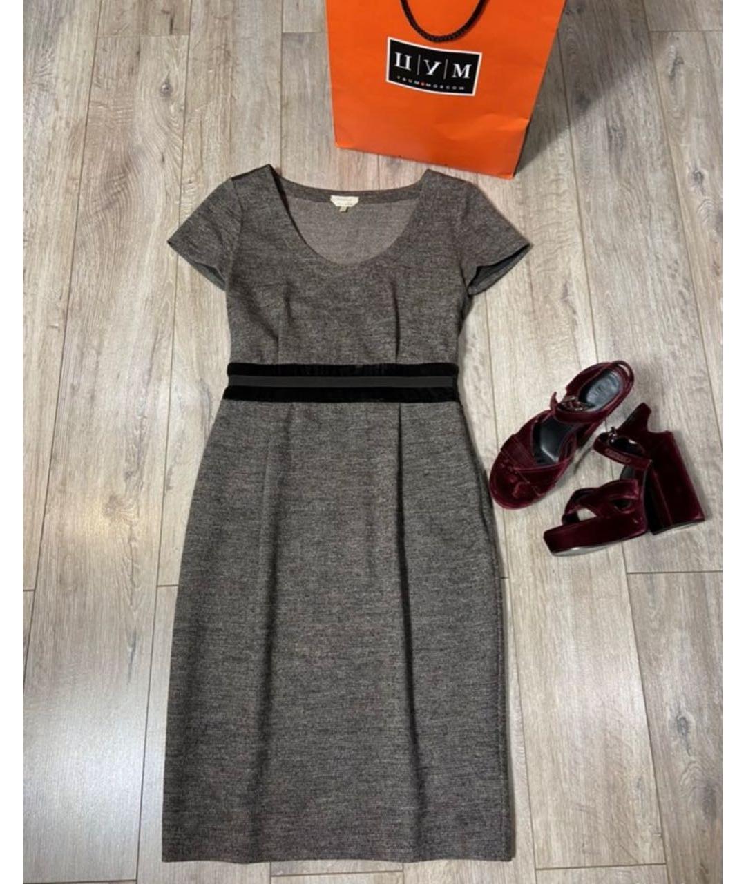 MAX MARA Коричневое шерстяное повседневное платье, фото 3