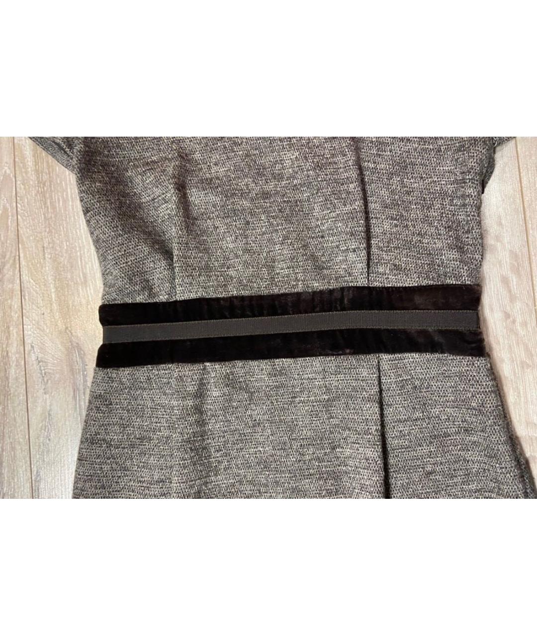 MAX MARA Коричневое шерстяное повседневное платье, фото 4