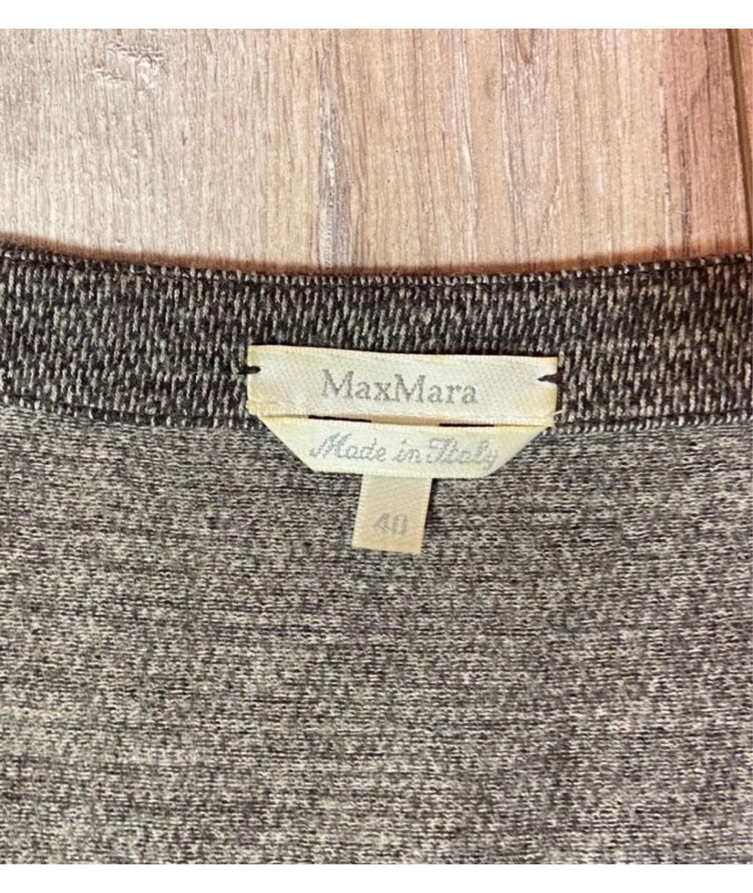 MAX MARA Коричневое шерстяное повседневное платье, фото 6