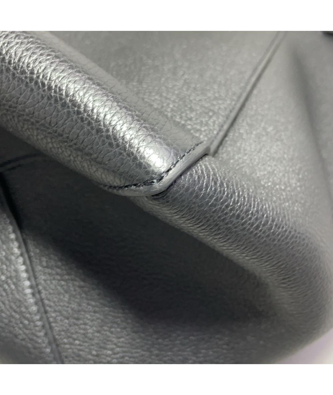 SAINT LAURENT Черная кожаная сумка тоут, фото 4