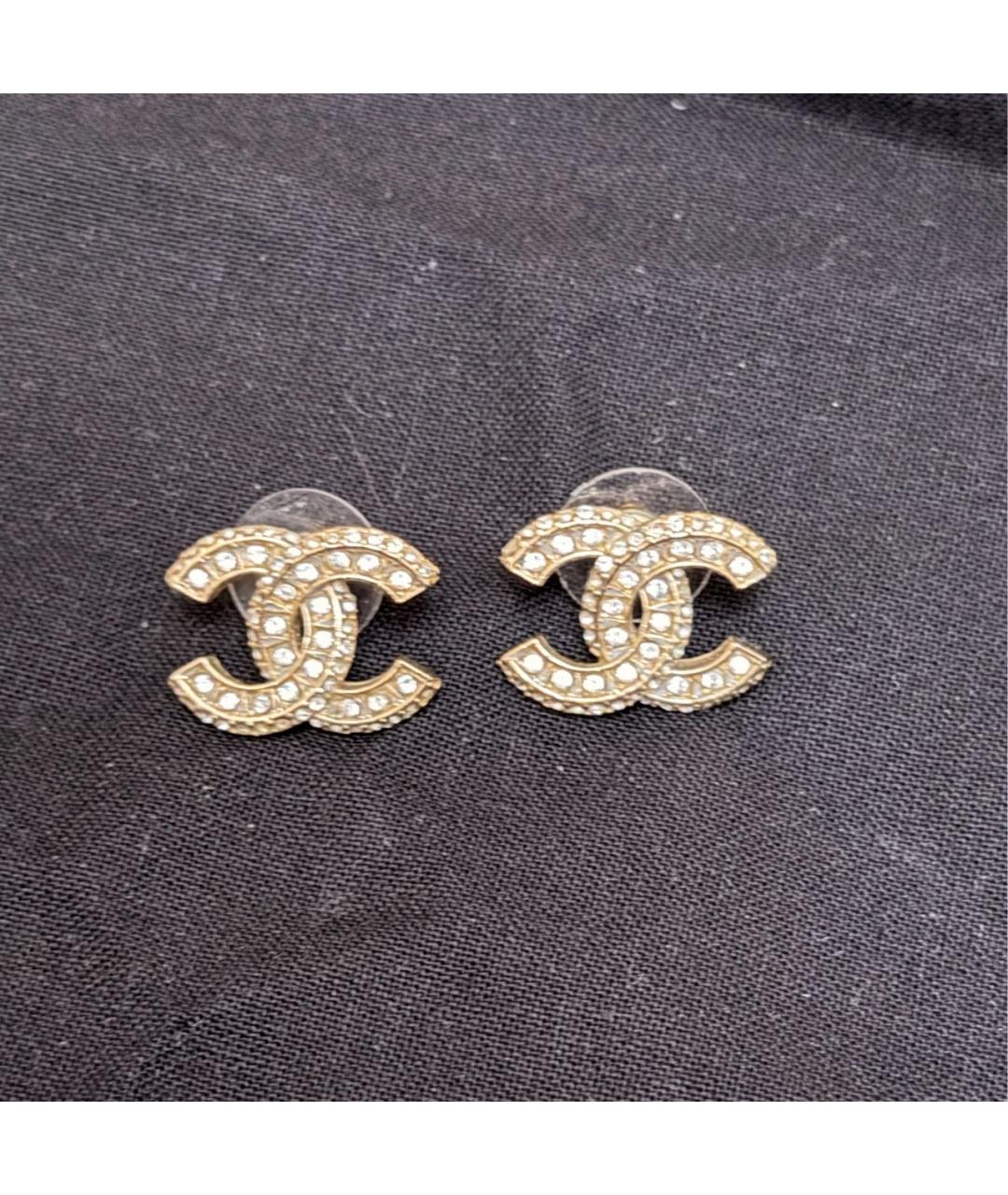 CHANEL Золотые металлические серьги, фото 5