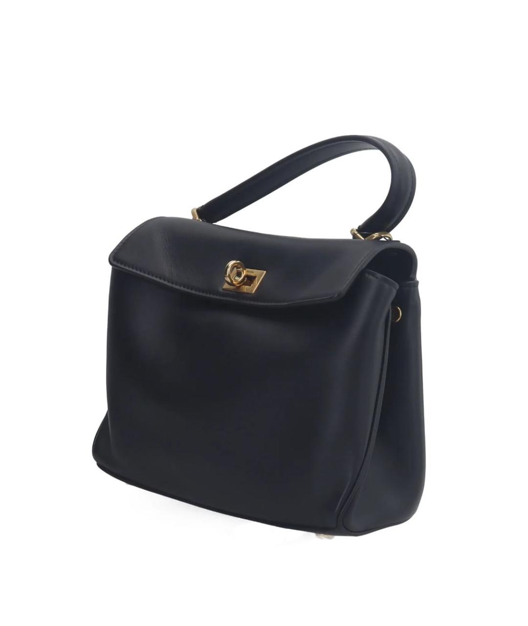 BALENCIAGA Черная кожаная сумка тоут, фото 2