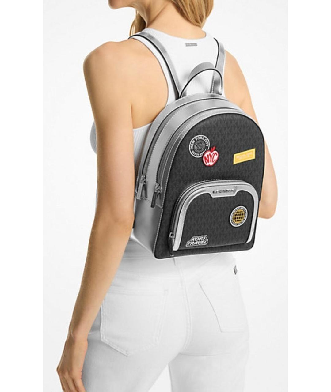 MICHAEL KORS Черный рюкзак из искусственной кожи, фото 7