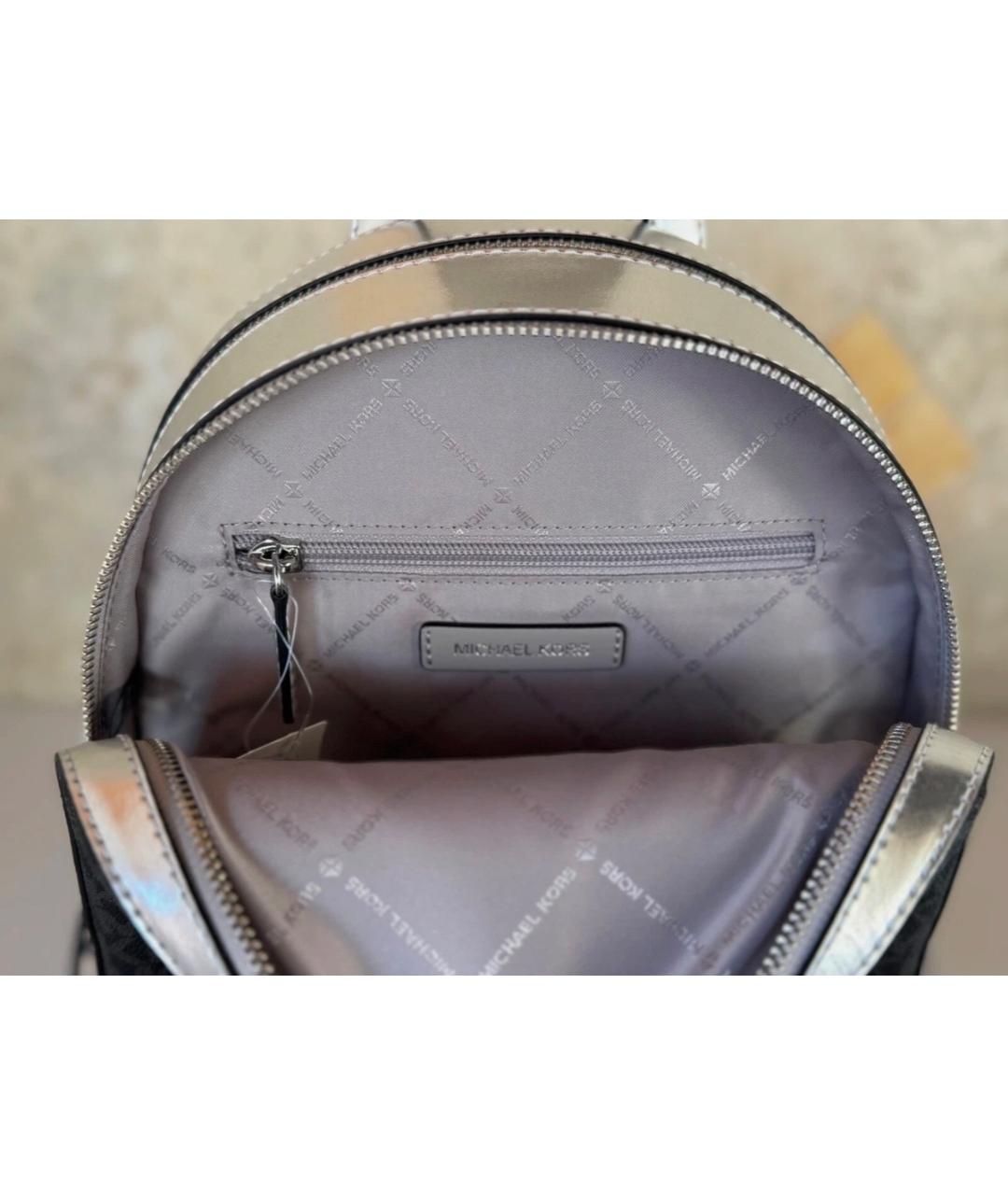 MICHAEL KORS Черный рюкзак из искусственной кожи, фото 4