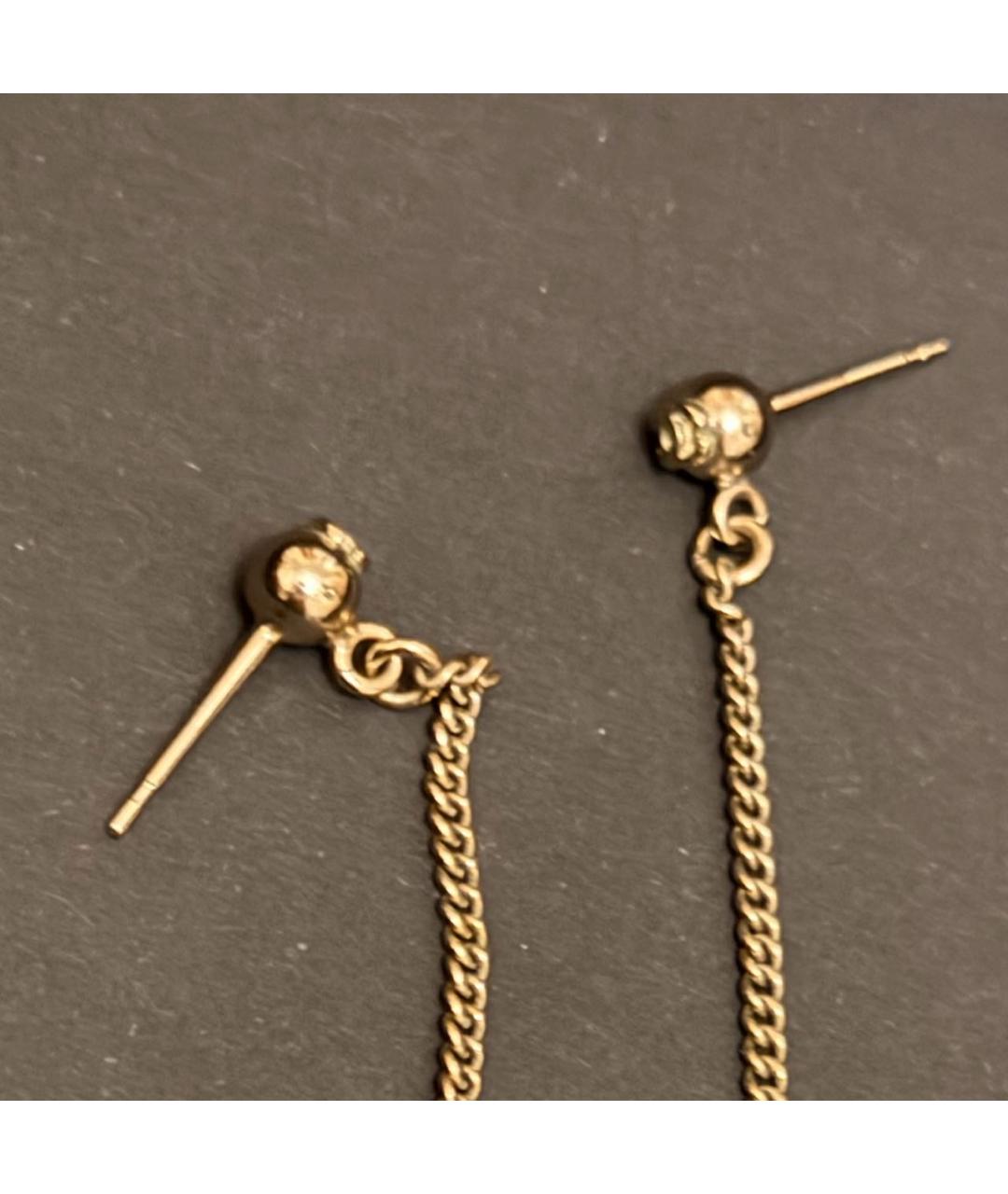 CHANEL Золотые металлические серьги, фото 3