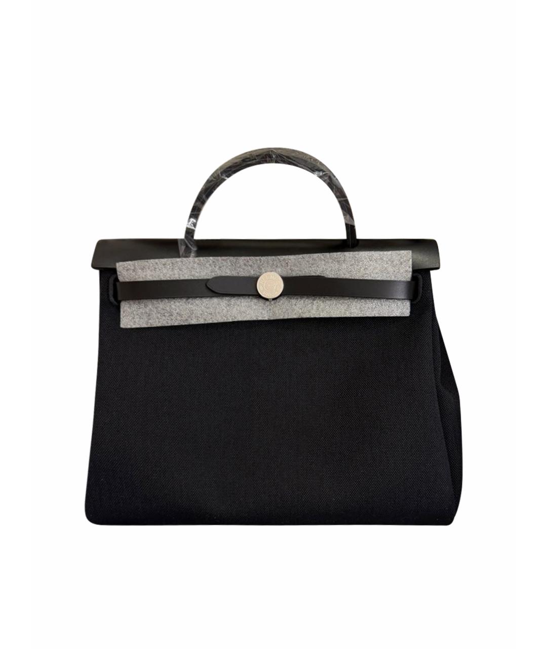 HERMES Черная тканевая сумка через плечо, фото 1