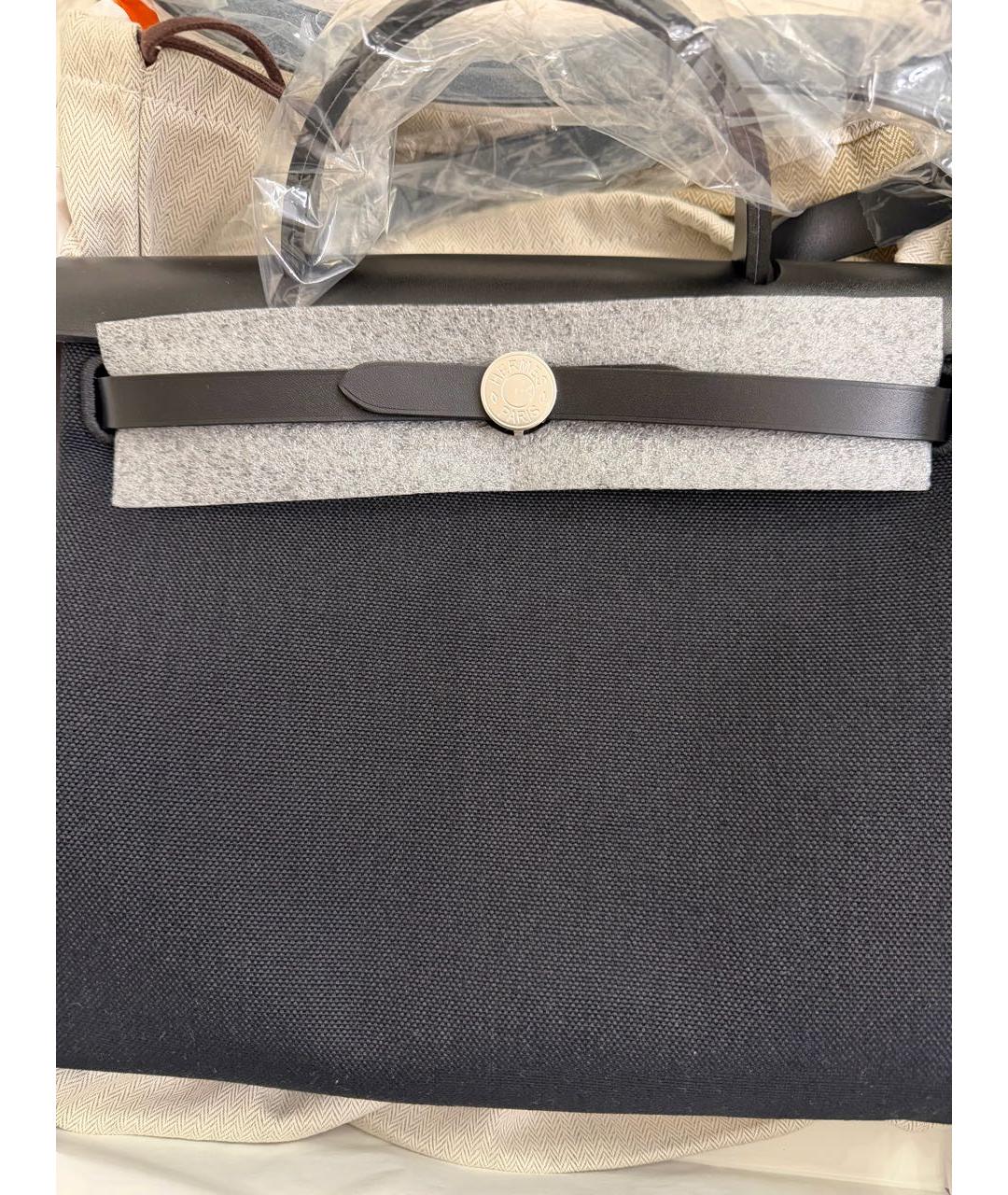 HERMES Черная тканевая сумка через плечо, фото 7