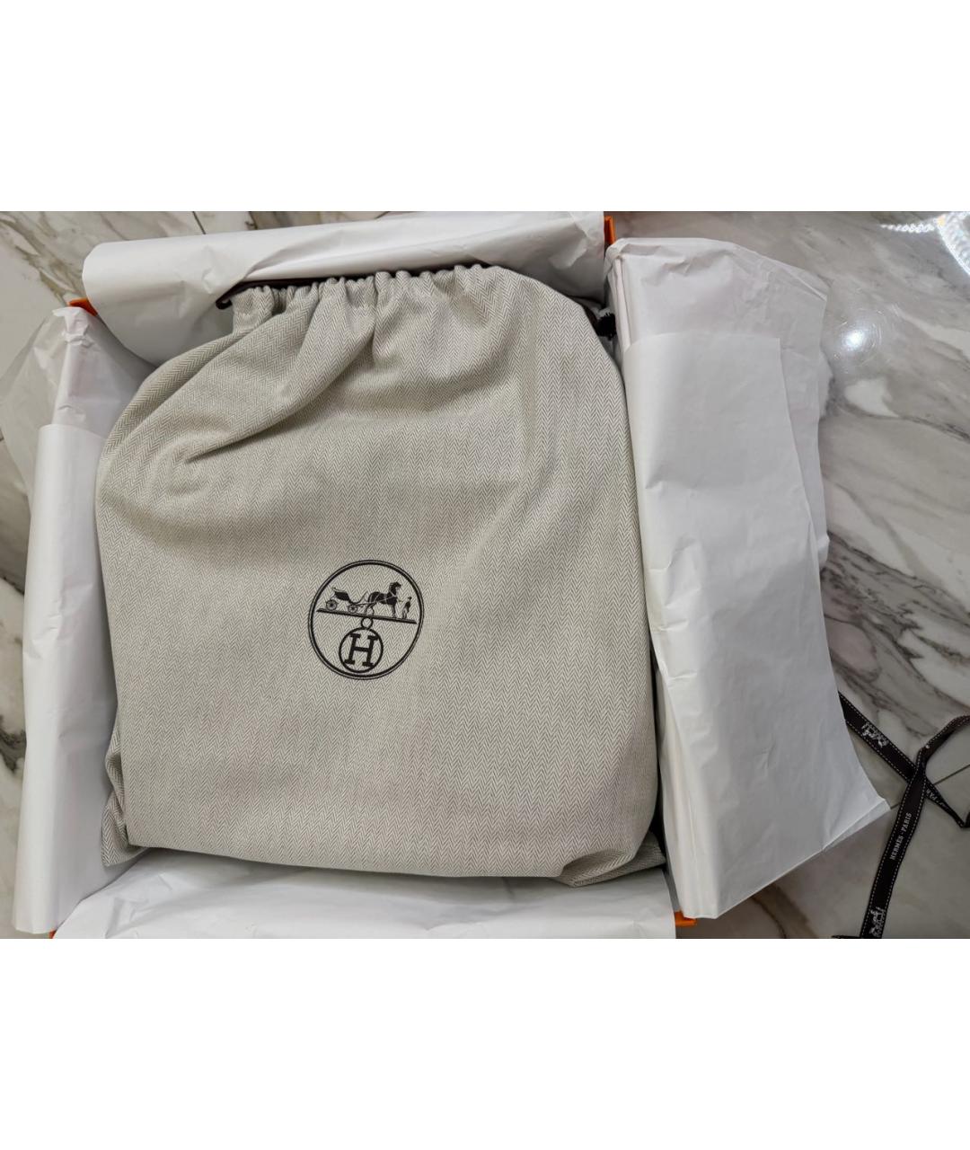 HERMES Черная тканевая сумка через плечо, фото 6