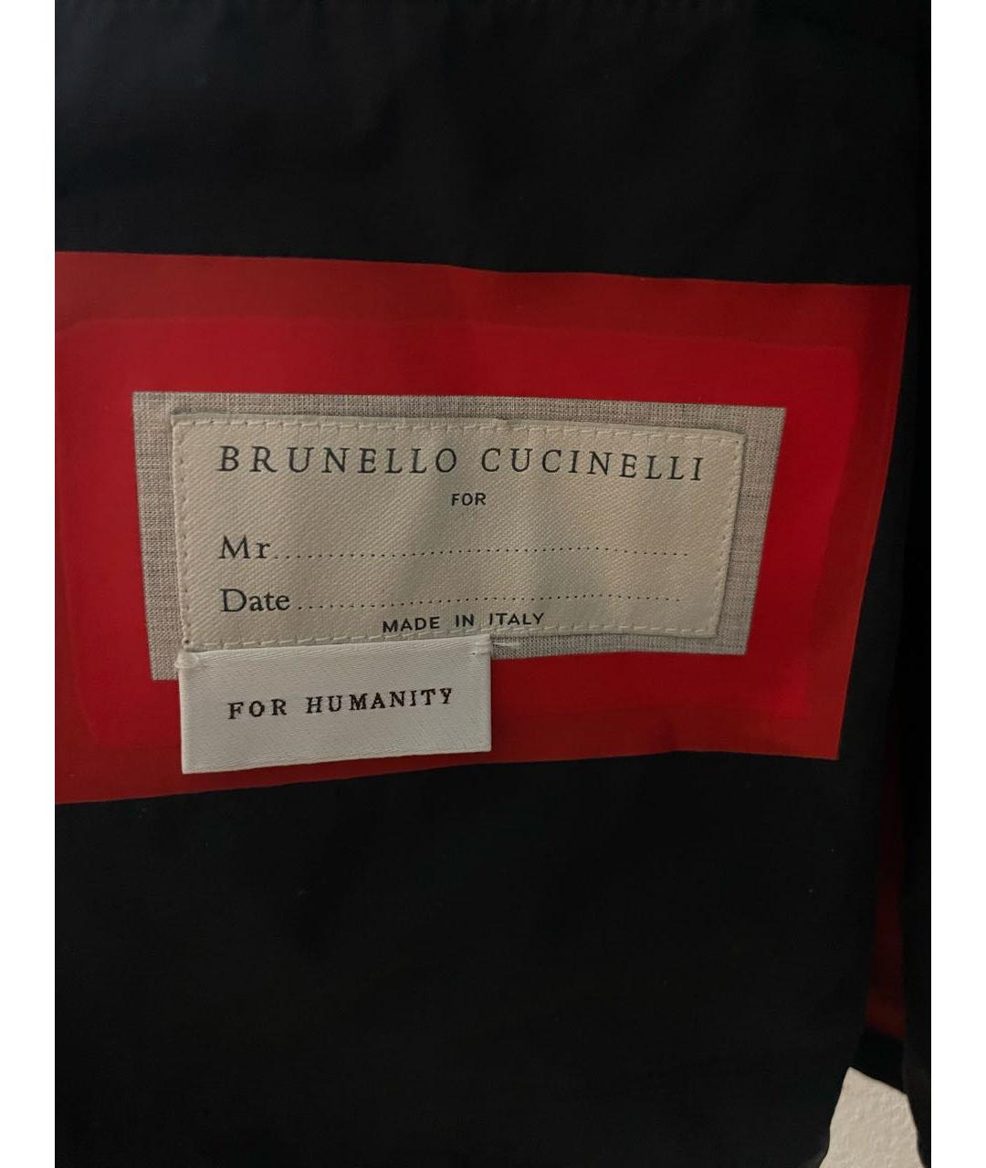 BRUNELLO CUCINELLI Темно-синяя полиэстеровая куртка, фото 6