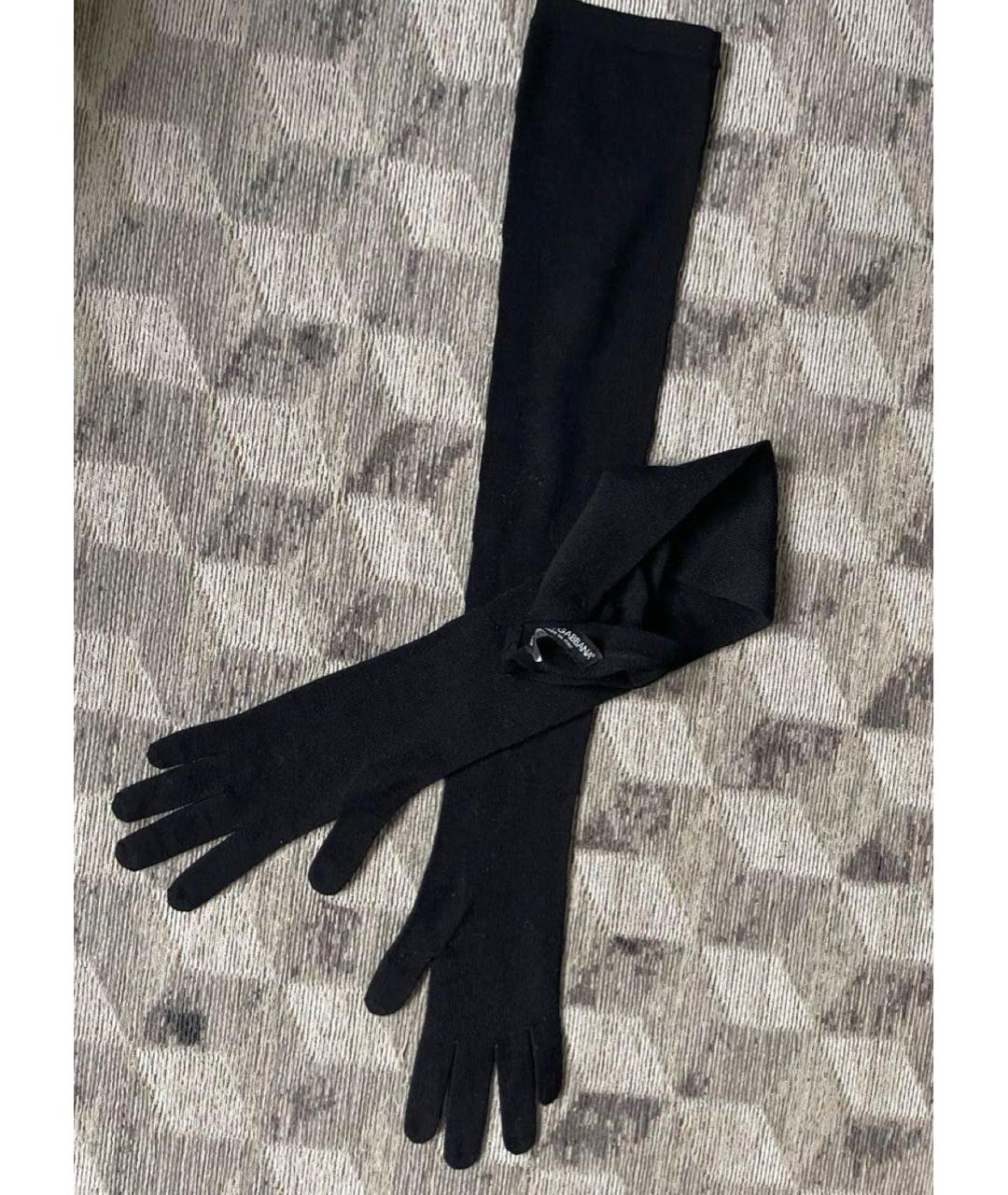 DOLCE&GABBANA Антрацитовые шерстяные перчатки, фото 4