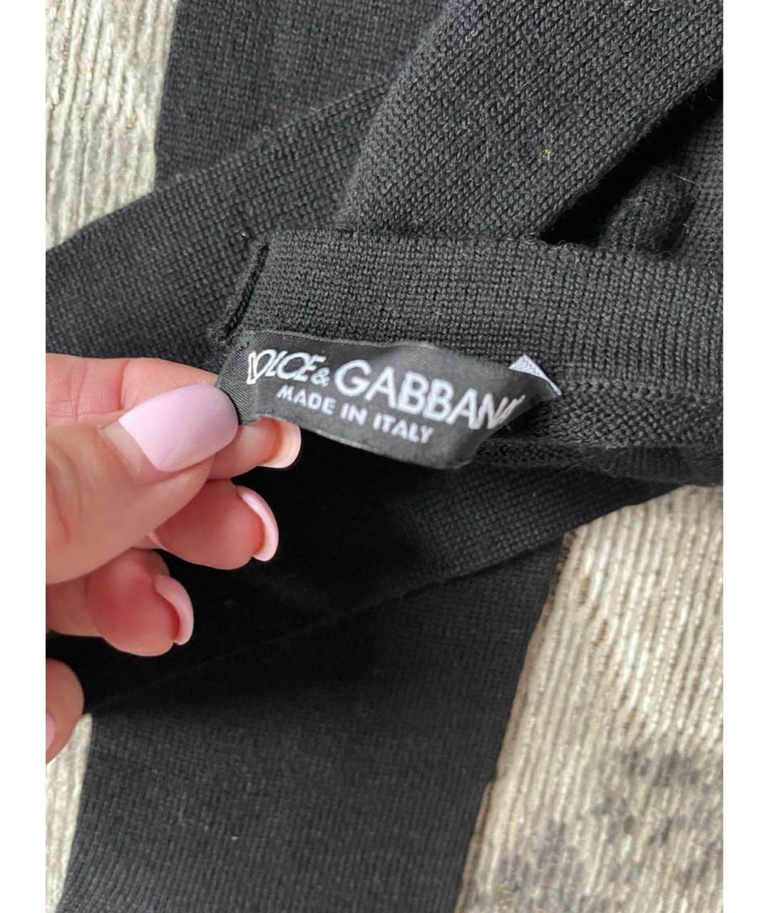 DOLCE&GABBANA Антрацитовые шерстяные перчатки, фото 3