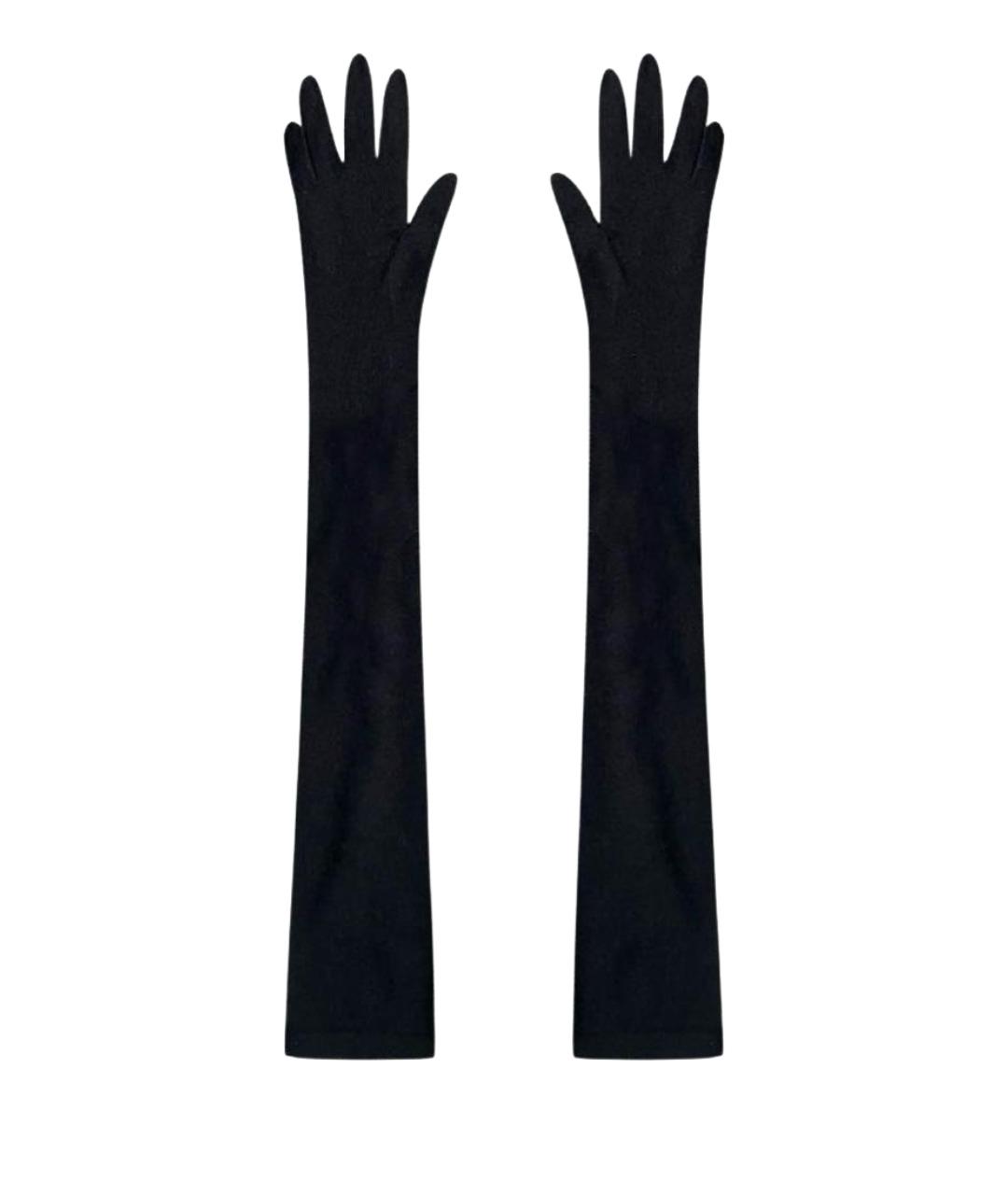 DOLCE&GABBANA Антрацитовые шерстяные перчатки, фото 1