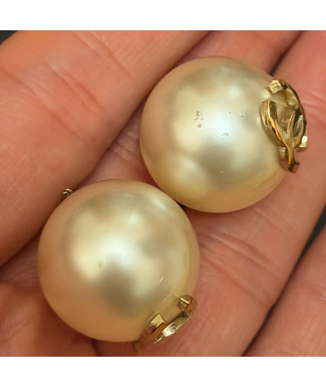 CHANEL Золотые металлические серьги, фото 5