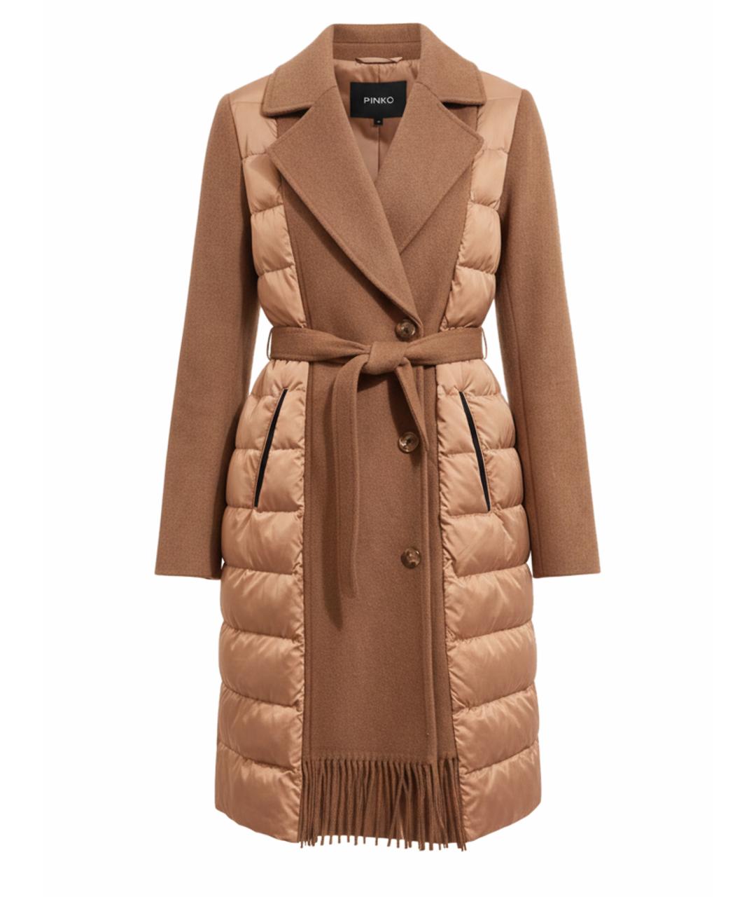 PINKO Коричневое пальто, фото 1