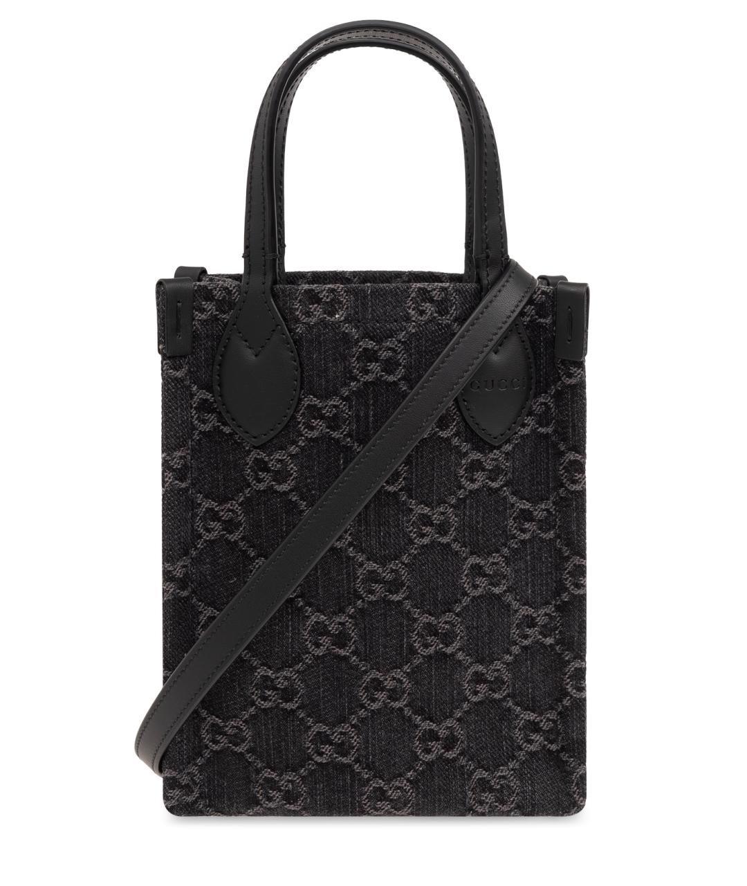 GUCCI Черная тканевая сумка через плечо, фото 1