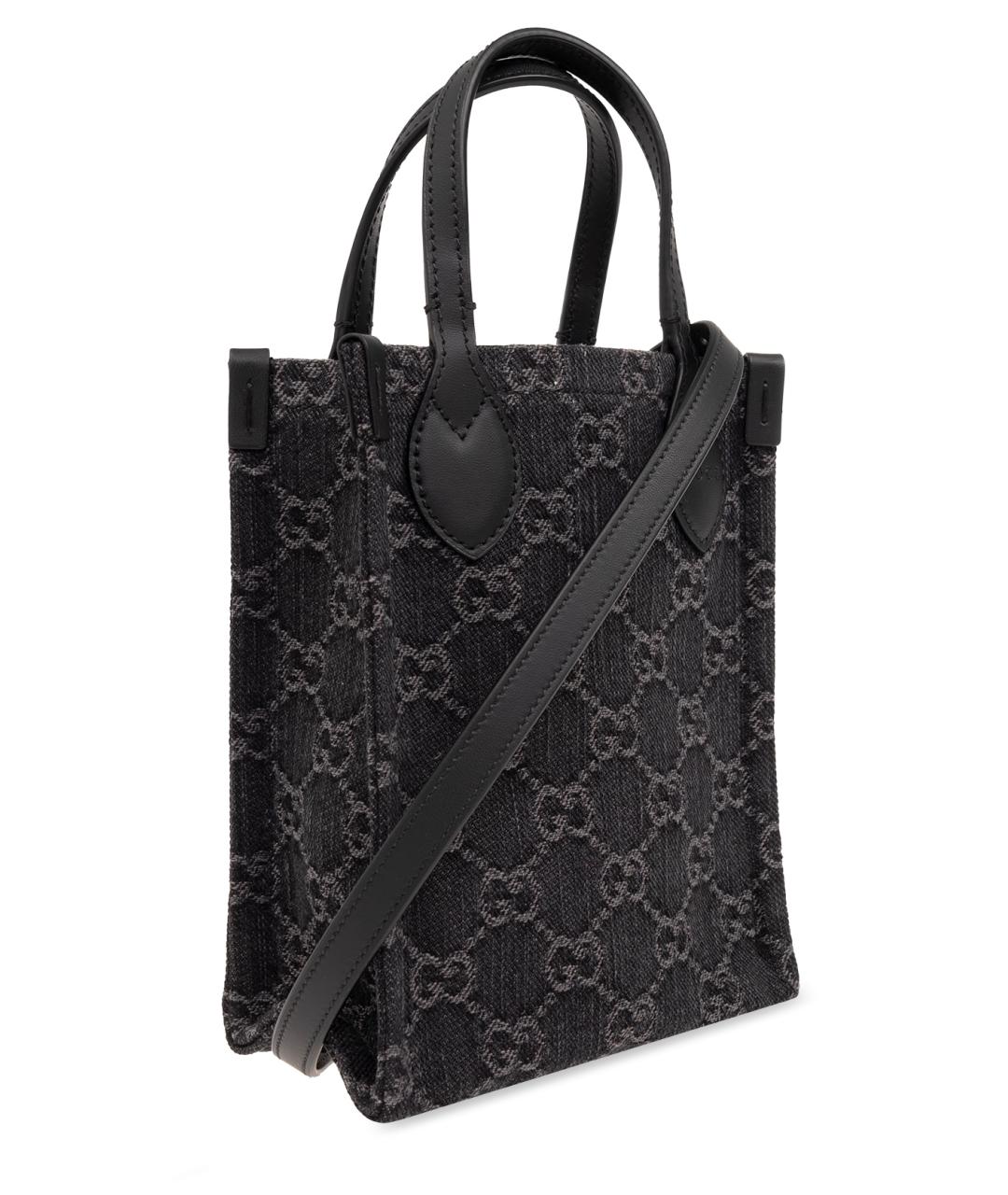 GUCCI Черная тканевая сумка через плечо, фото 3