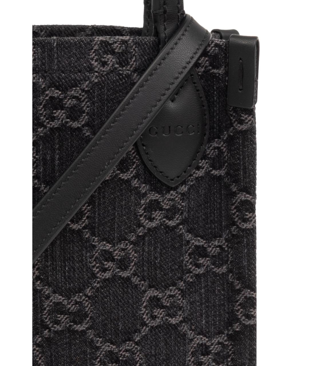 GUCCI Черная тканевая сумка через плечо, фото 6