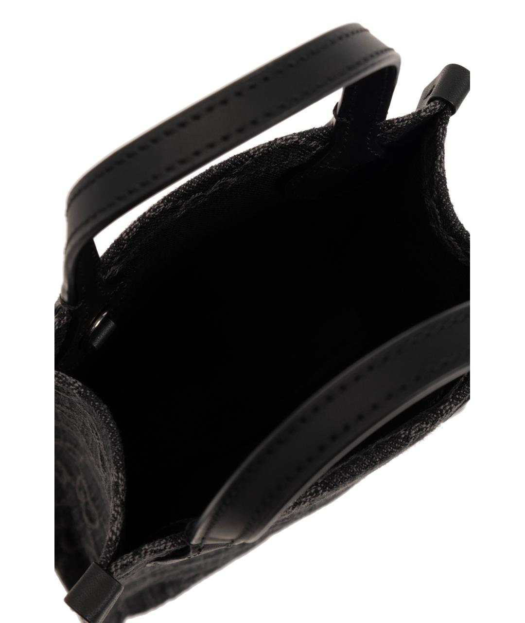 GUCCI Черная тканевая сумка через плечо, фото 5