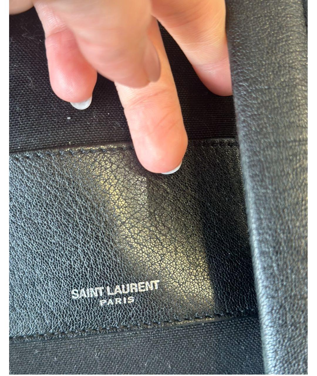 SAINT LAURENT Черный кожаный рюкзак, фото 4