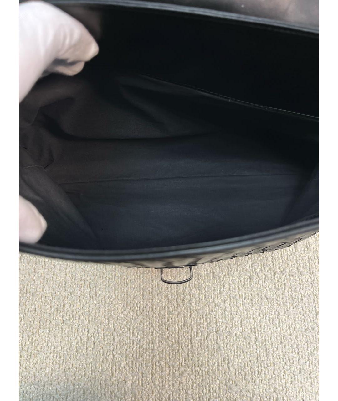 BOTTEGA VENETA Черный кожаный портфель, фото 4