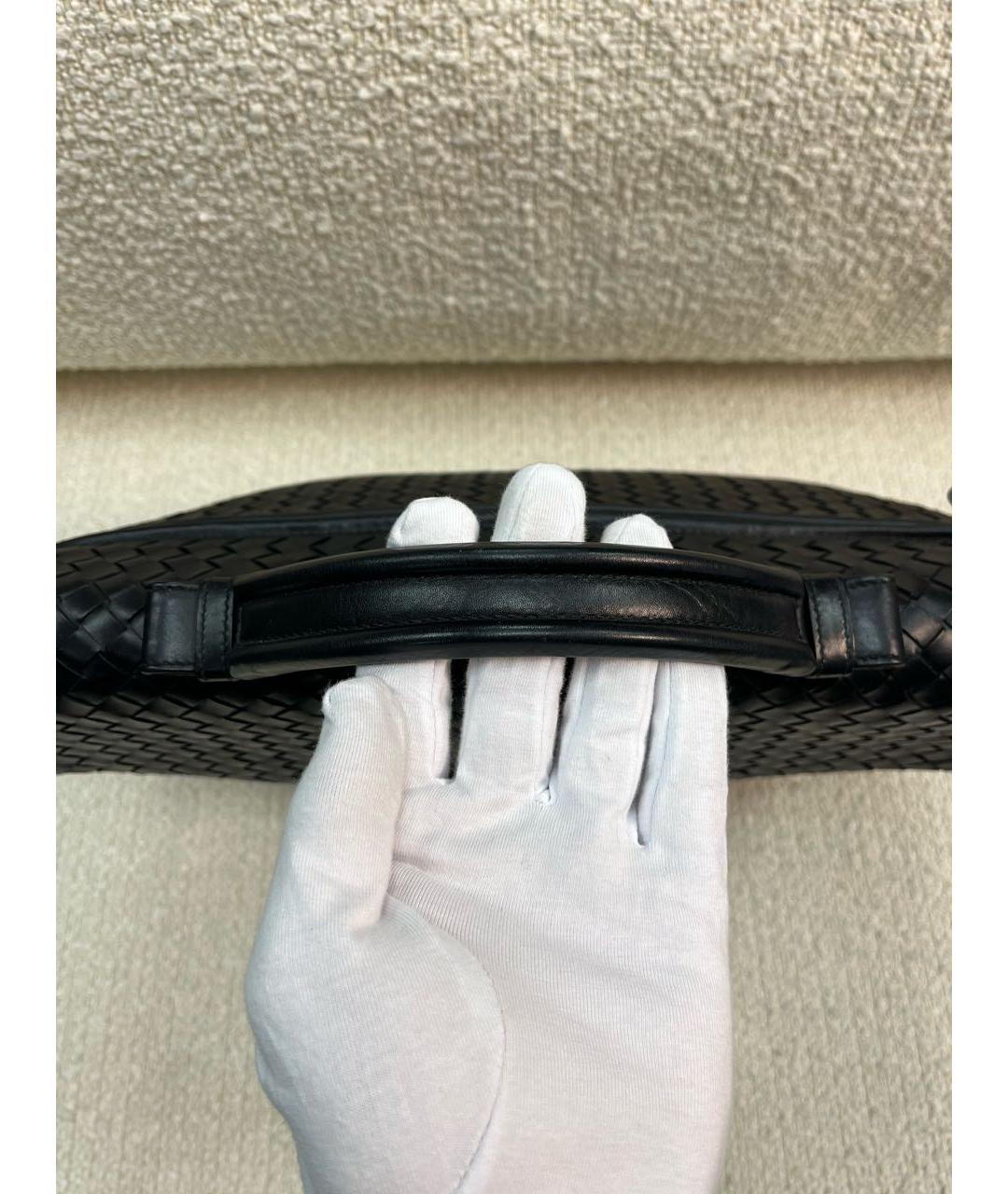 BOTTEGA VENETA Черный кожаный портфель, фото 8